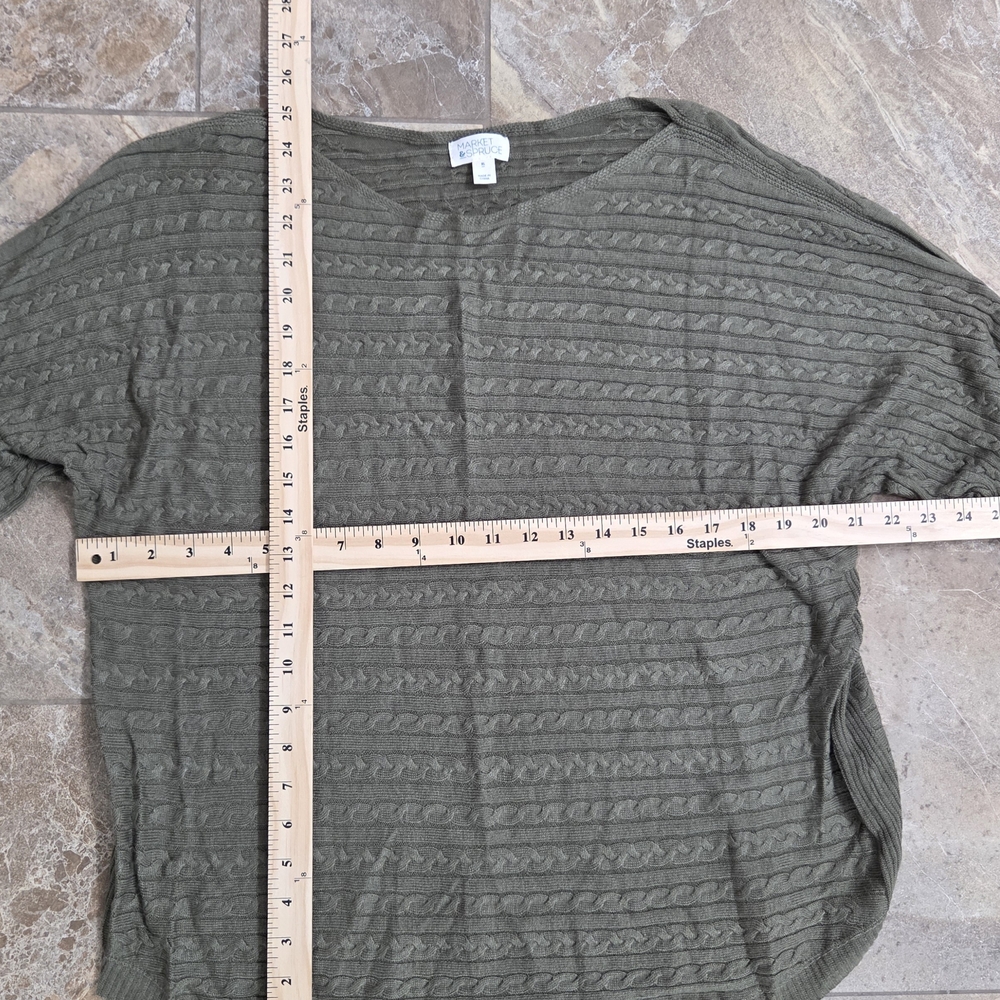 Market & Spruce‎ Olive Long Sleeve Top - Picture 3 of 5